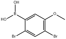 (2,4-DIBROMO-5-METHOXY)BENZENEBORONIC ACID 구조식 이미지