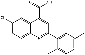 6-CHLORO-2-(2,5-DIMETHYLPHENYL)QUINOLINE-4-CARBOXYLIC ACID Structure