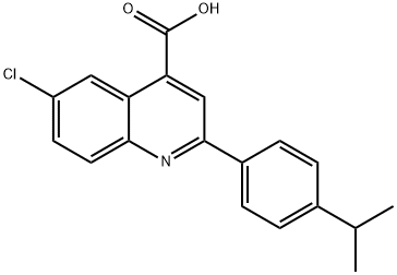 6-CHLORO-2-(4-ISOPROPYLPHENYL)QUINOLINE-4-CARBOXYLIC ACID Structure