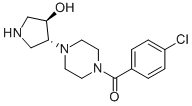 (4-CHLORO-PHENYL)-[4-((3R,4R)-4-HYDROXY-PYRROLIDIN-3-YL)-PIPERAZIN-1-YL]-METHANONE 구조식 이미지