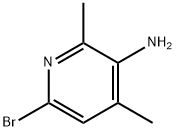 5-아미노-2-브로모-4,6-디메틸피리딘 구조식 이미지