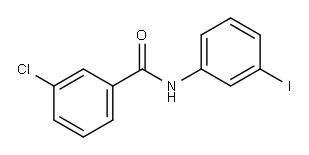 3-Chloro-N-(3-iodophenyl)benzaMide, 97% 구조식 이미지