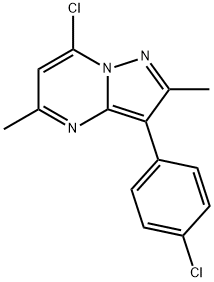 7-Chloro-3-(4-chlorophenyl)-2,5-dimethylpyrazolo[1,5-a]pyrimidine 구조식 이미지