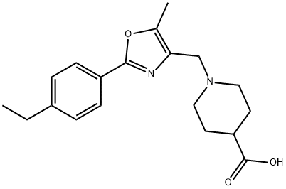 1-{[2-(4-ethylphenyl)-5-methyl-1,3-oxazol-4-yl]methyl}piperidine-4-carboxylic acid Structure