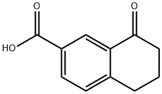 8-OXO-5,6,7,8-테트라히드로-나프탈렌-2-카르복실산 구조식 이미지