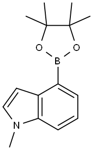 1-METHYL-1H-INDOLE-4-BORONIC ACID, PINACOL ESTER 97%1-METHYL-4-(4,4,5,5-TETRAMETHYL-1,3,2-DIOXABOROLAN-2-YL)-1H-INDOLE Structure