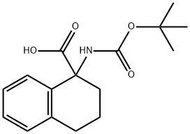 1-tert-부톡시카보닐아미노-1,2,3,4-테트라하이드로-나프탈렌-1-카복실산 구조식 이미지