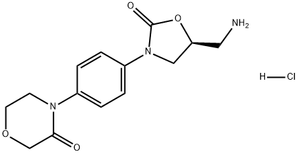 (S)-4-(4-(5-(Aminomethyl)-2-oxooxazolidin-3-yl)phenyl)morpholin-3-one.HCl 구조식 이미지