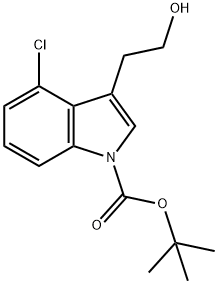 2-(4-Chloro-1H-indol-3-yl)ethanol, N-BOC protected Structure