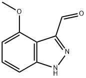 1H-Indazole-3-carboxaldehyde, 4-Methoxy- 구조식 이미지