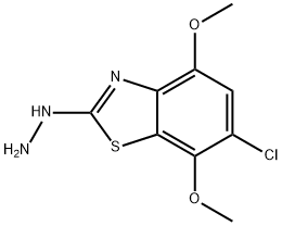 6-CHLORO-4,7-DIMETHOXY-2(3H)-BENZOTHIAZOLONEHYDRAZONE Structure