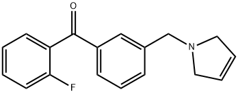 2-FLUORO-3'-(3-PYRROLINOMETHYL) BENZOPHENONE Structure