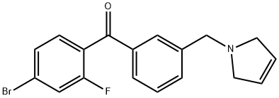 4-BROMO-2-FLUORO-3'-(3-PYRROLINOMETHYL) BENZOPHENONE Structure