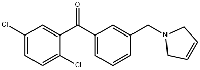2,5-DICHLORO-3'-(3-PYRROLINOMETHYL) BENZOPHENONE Structure