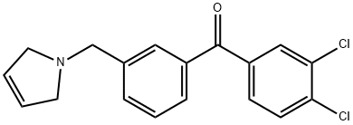 3,4-DICHLORO-3′-(3-PYRROLINOMETHYL)벤조페논 구조식 이미지