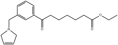 에틸7-옥소-7-[3-(3-피롤리노메틸)페닐]헵타노에이트 구조식 이미지