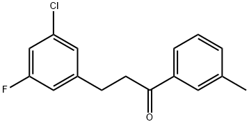 3-(3-CHLORO-5-FLUOROPHENYL)-3'-METHYLPROPIOPHENONE Structure