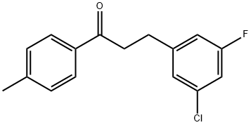 3-(3-CHLORO-5-FLUOROPHENYL)-4'-메틸프로피오페논 구조식 이미지