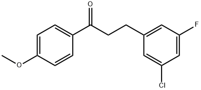 3-(3-CHLORO-5-FLUOROPHENYL)-4'-METHOXYPROPIOPHENONE Structure