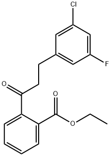 2'-CARBOETHOXY-3-(3-CHLORO-5-FLUOROPHENYL)PROPIOPHENONE Structure