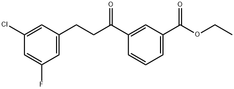 3'-CARBOETHOXY-3-(3-CHLORO-5-FLUOROPHENYL)PROPIOPHENONE Structure