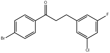 4'-BROMO-3-(3-CHLORO-5-FLUOROPHENYL)PROPIOPHENONE Structure