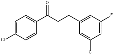 4'-CHLORO-3-(3-CHLORO-5-FLUOROPHENYL)PROPIOPHENONE Structure