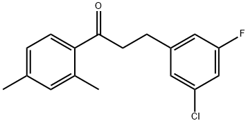 3-(3-CHLORO-5-FLUOROPHENYL)-2',4'-DIMETHYLPROPIOPHENONE 구조식 이미지