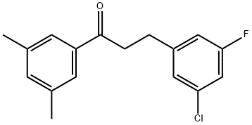 3-(3-CHLORO-5-FLUOROPHENYL)-3',5'-DIMETHYLPROPIOPHENONE Structure