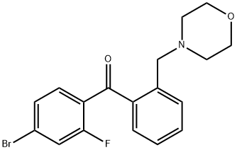 4-BROMO-2-FLUORO-2′-모르폴리노메틸벤조페논 구조식 이미지