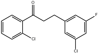 2'-CHLORO-3-(3-CHLORO-5-FLUOROPHENYL)PROPIOPHENONE Structure