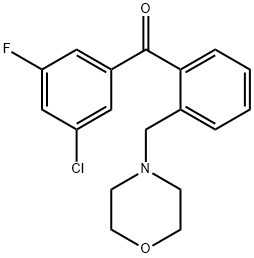 3'-CHLORO-5'-FLUORO-2-MORPHOLINOMETHYL BENZOPHENONE Structure