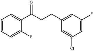 3-(3-CHLORO-5-FLUOROPHENYL)-2'-FLUOROPROPIOPHENONE Structure
