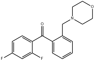 2,4-DIFLUORO-2'-MORPHOLINOMETHYL BENZOPHENONE 구조식 이미지