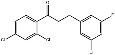 3-(3-CHLORO-5-FLUOROPHENYL)-2',4'-DICHLOROPROPIOPHENONE 구조식 이미지