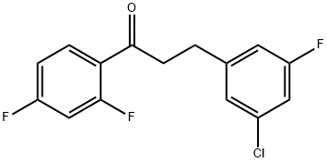 3-(3-CHLORO-5-FLUOROPHENYL)-2',4'-DIFLUOROPROPIOPHENONE Structure