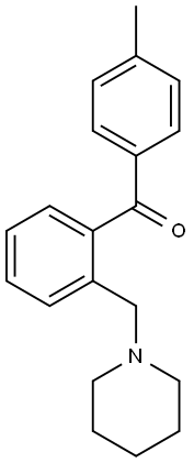 4'-METHYL-2-PIPERIDINOMETHYL BENZOPHENONE Structure