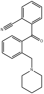 2-CYANO-2'-PIPERIDINOMETHYL BENZOPHENONE Structure