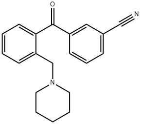 3'-CYANO-2-PIPERIDINOMETHYL BENZOPHENONE Structure