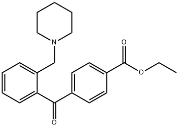 4'-CARBOETHOXY-2-PIPERIDINOMETHYL BENZOPHENONE Structure