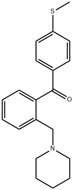 2-PIPERIDINOMETHYL-4'-THIOMETHYLBENZOPHENONE 구조식 이미지