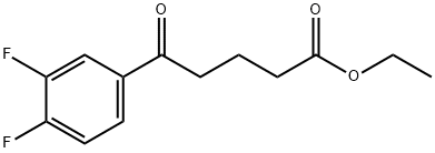 에틸5-(3,4-디플루오로페닐)-5-옥소발레레이트 구조식 이미지