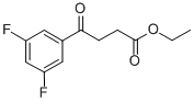 에틸렌4-(3,5-DIFLUOROPHENYL)-4-OXOBUTYRATE 구조식 이미지