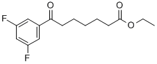 에틸렌7-(3,5-DIFLUOROPHENYL)-7-OXOHEPTANOATE 구조식 이미지