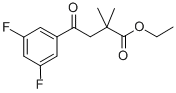 에틸렌4-(3,5-DIFLUOROPHENYL)-2,2-DIMETHYL-4-OXOBUTYRATE 구조식 이미지