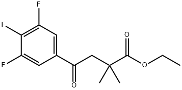 ETHYL 2,2-DIMETHYL-4-OXO-4-(3,4,5-TRIFLUOROPHENYL)BUTYRATE Structure