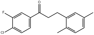 4'-CHLORO-3-(2,5-DIMETHYLPHENYL)-3'-FLUOROPROPIOPHENONE Structure