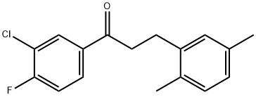 3'-클로로-3-(2,5-DIMETHYLPHENYL)-4'-플루오로프로피오페논 구조식 이미지