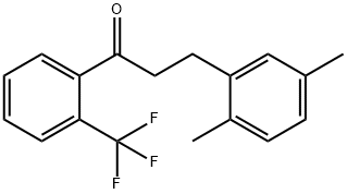 3-(2,5-DIMETHYLPHENYL)-2'-TRIFLUOROMETHYLPROPIOPHENONE 구조식 이미지