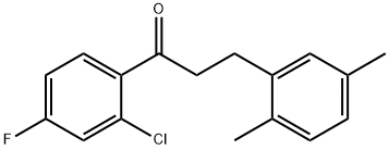 2'-CHLORO-3-(2,5-DIMETHYLPHENYL)-4'-FLUOROPROPIOPHENONE Structure